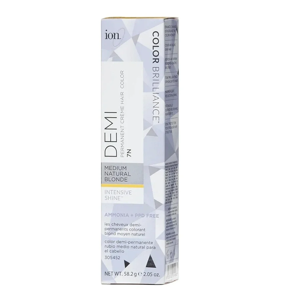 Ion Color Brilliance Demi Permanent Hair Color 7N Medium Natural Blonde 2.05oz